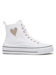 Foreverfolie Sneakersy w kolorze białym rozmiar: 36. Białe trampki Foreverfolie, z aplikacjami, za kostkę, bez zapięcia. Za 108.99 zł.