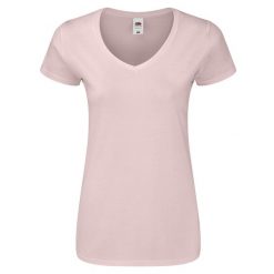 Koszulka Damska Z Dekoltem W Kształcie Litery V. Czerwone bluzki FRUIT OF THE LOOM, xl, bez wzorów, sportowe, bez kołnierzyka, bez ramiączek. Za 34.99 zł.