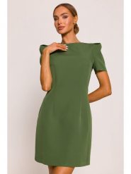 Made of emotion Sukienka w kolorze ciemnozielonym rozmiar: L. Zielone sukienki Made Of Emotion, l, bez wzorów, bez kołnierzyka, bez ramiączek, mini. Za 209.99 zł.