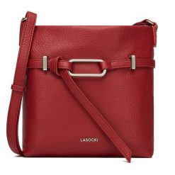 Torebka Lasocki. Czerwone listonoszki Lasocki, bez wzorów, bez dodatków. Za 179.99 zł.
