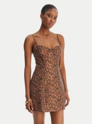 Bardot Sukienka koktajlowa Marcello 59817DB1 Brązowy Slim Fit. Brązowe sukienki Bardot, bez wzorów, z syntetyku, wizytowe, bez kołnierzyka, bez ramiączek. Za 609.99 zł.