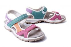RIEKER 68866-92 multi, sandały damskie. Sandały Rieker, bez wzorów, bez obcasa, bez zapięcia. Za 319.90 zł.
