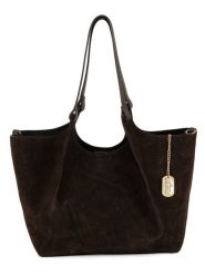 Anna Morellini Skórzana torebka "Lucria" w kolorze ciemnobrązowym - 35 x 27 x 19 cm rozmiar: onesize. Brązowe torby na ramię Anna Morellini, bez wzorów, z materiału, na ramię, bez dodatków. Za 404.99 zł.