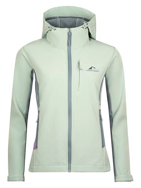 Westfjord Kurtka softshellowa "Eldfjall XT" w kolorze miętowym rozmiar: L. Zielone kurtki sportowe Westfjord, l, bez wzorów, z polaru, bez kaptura, outdoorowe. Za 183.59 zł.