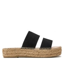 Espadryle Manebi. Czarne espadryle Manebi, bez wzorów, bez obcasa, bez zapięcia. Za 329.99 zł.