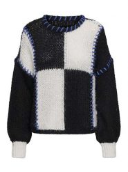 ONLY Sweter w kolorze czarno-białym rozmiar: XS. Białe swetry Only, xs, bez wzorów, ze splotem, bez ramiączek. Za 112.45 zł.