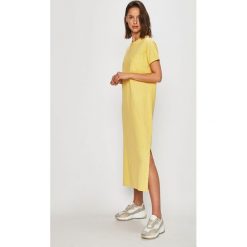 Polo Ralph Lauren - Sukienka. Żółte sukienki Polo Ralph Lauren, na co dzień, m, bez wzorów, z bawełny, casualowe, bez kołnierzyka, bez ramiączek, mini, proste. W wyprzedaży za 399.90 zł.