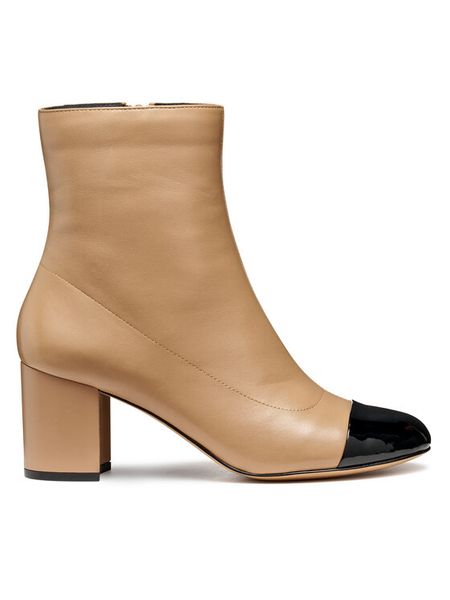 Geox Botki D Virnilisa 65 D56YYA 0TUHH C0015 Beżowy. Brązowe botki Geox, bez wzorów, ze skóry, bez obcasa, na słupku, bez zapięcia. Za 539.99 zł.