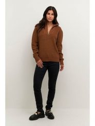 Kaffe Sweter "Lioa" w kolorze jasnobrązowym rozmiar: M. Brązowe swetry Kaffe, m, bez wzorów, prążkowane, bez ramiączek. Za 109.26 zł.