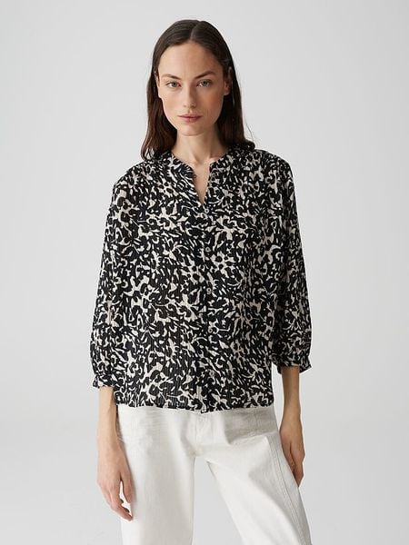 OPUS Bluzka w kolorze czarnym rozmiar: 40. Czarne bluzki Opus, bez wzorów, bez kołnierzyka, bez ramiączek. Za 83.22 zł.