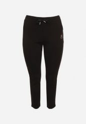 Czarne Spodnie Dresowe z Ozdobą z Boku Rialane. Czarne spodnie dresowe Born2be, plus size, z aplikacjami, z dresówki. Za 59.99 zł.