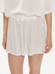 Tommy Hilfiger Szorty materiałowe UW0UW05332 Biały Relaxed Fit. Białe szorty TOMMY HILFIGER, bez wzorów, z materiału. Za 119.99 zł.