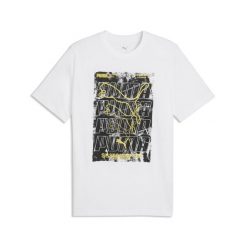 Męska koszulka Graphics Box PUMA. Białe czapki Puma, bez wzorów, z bawełny. Za 99.00 zł.