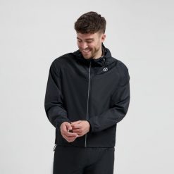 Kurtka przeciwdeszczowa Rogelli Commuter Core. Czarne kurtki sportowe Rogelli, l, bez wzorów, bez kaptura, rowerowe. Za 245.00 zł.