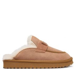 Klapki Liu Jo. Brązowe klapki Liu Jo, bez wzorów, bez obcasa. Za 569.99 zł.