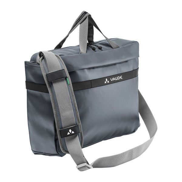 Torba na rower VAUDE Mineo. Szare torby na laptopa Vaude, bez wzorów, z materiału, duże. Za 631.90 zł.