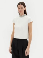 Motivi Bluzka 2630Q001764N Écru Regular Fit. Bluzki Motivi, bez wzorów, z syntetyku, bez kołnierzyka, bez ramiączek. Za 259.99 zł.