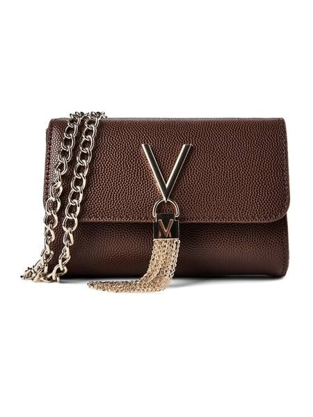 Valentino Torebka Divina VBS1R403G Brązowy. Brązowe listonoszki Valentino, bez wzorów, ze skóry, bez dodatków. Za 286.99 zł.
