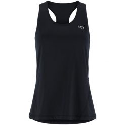 Damski tank top Kari Traa Nora 2.0. Czarne topy Kari Traa, s, bez wzorów, bez kołnierzyka, bez ramiączek. Za 178.00 zł.