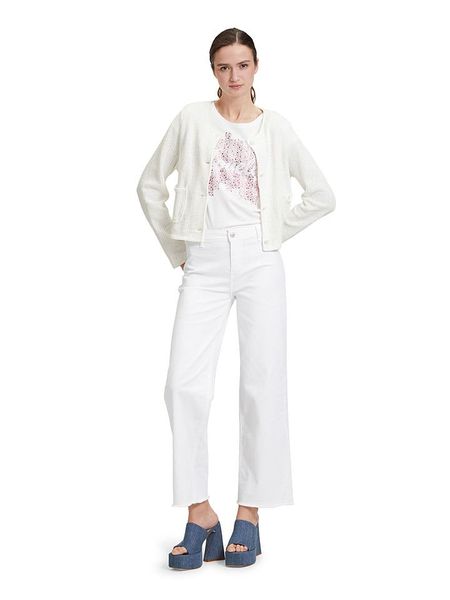 CARTOON Kardigan w kolorze białym rozmiar: 42. Białe kardigany Cartoon, bez wzorów, ze splotem. Za 74.28 zł.