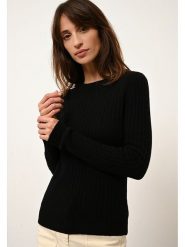 Just Cashmere Kaszmirowy sweter "Avana" w kolorze czarnym rozmiar: M. Czarne swetry Just Cashmere, m, bez wzorów, z kaszmiru, bez ramiączek. Za 281.76 zł.