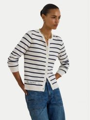 LAUREN RALPH LAUREN Kardigan 200P03495001 Biały Slim Fit. Białe kardigany Lauren Ralph Lauren, xxl, bez wzorów, z bawełny. Za 949.99 zł.