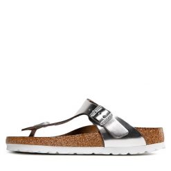 Japonki Birkenstock. Szare klapki Birkenstock, bez wzorów, bez obcasa. Za 539.99 zł.