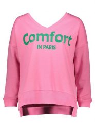 Miss goodlife Bluza "Comfort in Paris" w kolorze różowym rozmiar: L. Różowe bluzy miss goodlife, l, bez wzorów, z bawełny, bez kaptura. Za 149.66 zł.