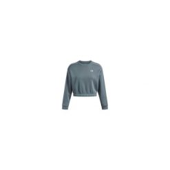 Bluza Damska Under Armour Sportowa Krótka UA Rival Fleece Piped Crew. Niebieskie bluzy Under Armour, bez wzorów, bez kaptura. Za 249.99 zł.