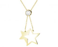 Złoty naszyjnik z cyrkonią - gwiazdy. Żółte naszyjniki Apart, z cyrkonią, złote. Za 1,699.00 zł.