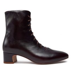 Botki Balagan. Czerwone botki BALAGAN, bez wzorów, bez obcasa, na słupku, bez zapięcia. Za 799.99 zł.