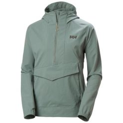Kurtka przeciwdeszczowa damska Helly Hansen Vista Hike. Zielone kurtki sportowe Helly Hansen, bez wzorów, bez kaptura, trekkingowe. Za 532.50 zł.