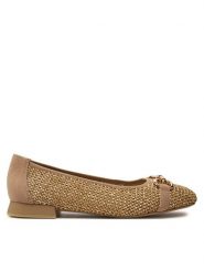Caprice Baleriny 9-22503-42 Brązowy. Brązowe baleriny Caprice, bez wzorów, ze skóry, bez obcasa. Za 199.99 zł.