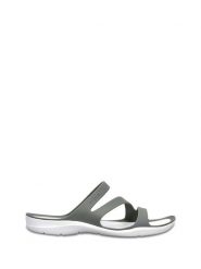 Crocs Klapki "Swiftwater" w kolorze biało-szarym rozmiar: 34/35. Białe klapki Crocs, bez wzorów, z otwartym noskiem, bez obcasa. Za 61.60 zł.