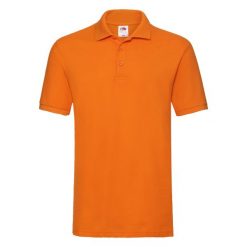 Koszulka Polo Premium Unisex Dla Dorosłych. Brązowe koszulki polo FRUIT OF THE LOOM, bez wzorów, bez ramiączek. Za 80.99 zł.