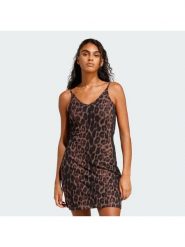 Adidas Sukienka codzienna Seasonal Essentials Leopard Print JZ0204 Brązowy Slim Fit. Brązowe sukienki Adidas, na co dzień, s, bez wzorów, z bawełny, bez kołnierzyka, bez ramiączek, proste. Za 198.99 zł.