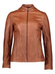 Bugatti Skórzana kurtka w kolorze jasnobrązowym rozmiar: 46. Brązowe kurtki Bugatti, bez wzorów, ze skóry, bez kaptura. Za 761.99 zł.