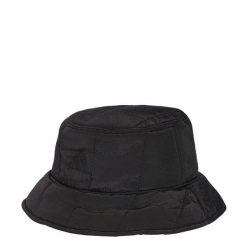 Zimowy kapelusz typu bucket. Czarne kapelusze Adidas, bez wzorów, z materiału. Za 129.00 zł.
