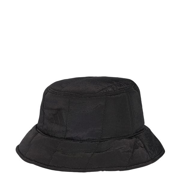 Zimowy kapelusz typu bucket. Czarne kapelusze Adidas, bez wzorów, z materiału. Za 129.00 zł.