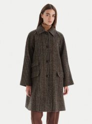 Weekend Max Mara Płaszcz wełniany Pitone 2525016112 Brązowy Regular Fit. Brązowe płaszcze Weekend Max Mara, na zimę, bez wzorów, z wełny, bez kaptura. Za 2,589.00 zł.