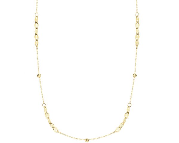 Złoty naszyjnik z kulkami - skręcone blaszki, ankier. Żółte naszyjniki Apart, złote. Za 789.00 zł.