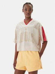 Adidas T-Shirt Stadium JZ1073 Beżowy Loose Fit. Brązowe t-shirty Adidas, s, bez wzorów, z syntetyku, bez kołnierzyka, bez ramiączek. Za 199.99 zł.