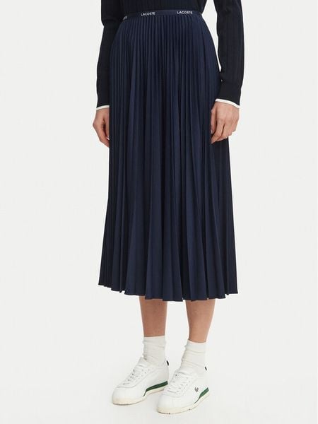 Lacoste Spódnica plisowana JF1402 Granatowy Regular Fit. Niebieskie spódnice Lacoste, xl, bez wzorów, z syntetyku, plisowane. Za 789.99 zł.
