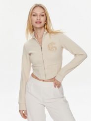 Guess Bluza Ls Mariah Croset Top W4RQ22 KC360 Beżowy Regular Fit. Brązowe bluzy Guess, xxl, z aplikacjami, z syntetyku, bez kaptura. Za 109.99 zł.
