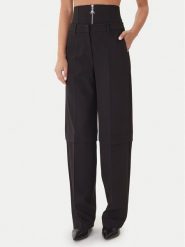 Patrizia Pepe Spodnie materiałowe 2P1706 A498 Czarny Regular Fit. Czarne spodnie materiałowe Patrizia Pepe, bez wzorów, z materiału. Za 1,249.00 zł.