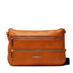 Torebka Nobo. Brązowe listonoszki Nobo, bez wzorów, bez dodatków. Za 139.99 zł.