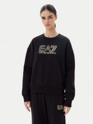 EA7 Emporio Armani Bluza 7W000100 AF10377 MC004 Czarny Loose Fit. Czarne bluzy EA7 Emporio Armani, m, bez wzorów, z bawełny, bez kaptura. Za 319.99 zł.