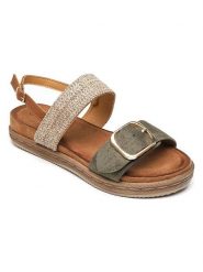 Sixth Sens Sandały w kolorze zielonym na koturnie rozmiar: 37. Zielone sandały Sixth Sens, bez wzorów, z otwartym noskiem, bez obcasa, na koturnie, bez zapięcia. Za 121.99 zł.