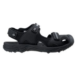 Sandały Hi-Tec Merfino T Jr 92800304868 czarne. Czarne sandały bez wzorów, z gumy, bez obcasa, bez zapięcia. Za 269.92 zł.