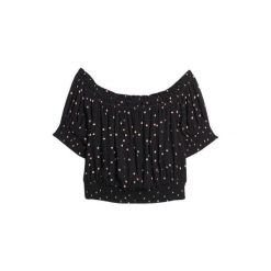 Bluzka krótka, marszczona damska Superdry. Czarne bielizna sportowa Superdry, bez wzorów. Za 218.45 zł.